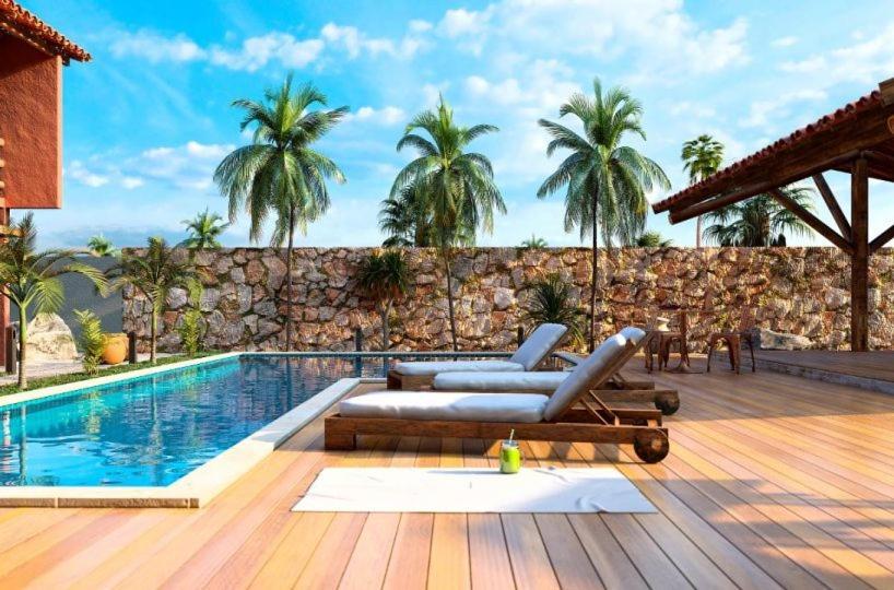 Casa Na Praia Com Piscina Луиш Корея Екстериор снимка